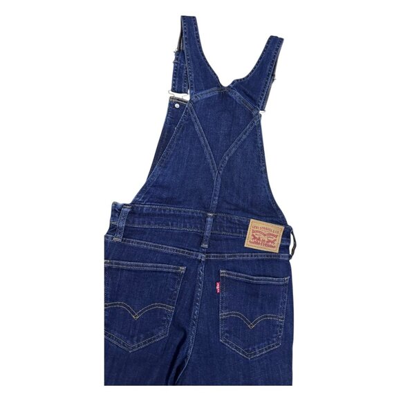 LEVIS Blue Denim Overalls Designer Casual Jeans Womens Small (Size 2) - Picture 3 of 7